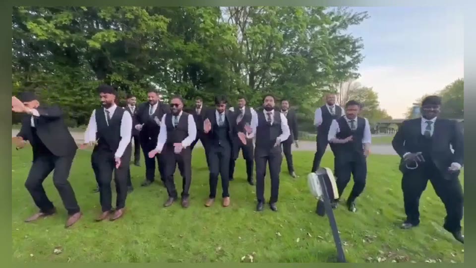 The Coventry Kundans lads at a wedding